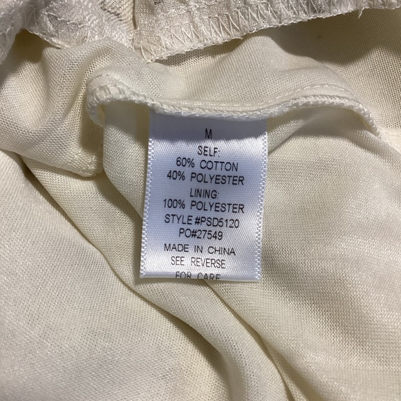 Polagram Women Maxi Dress Size S Cotton Blend Floral Cream Square Neck Pockets - Picture 9 of 9